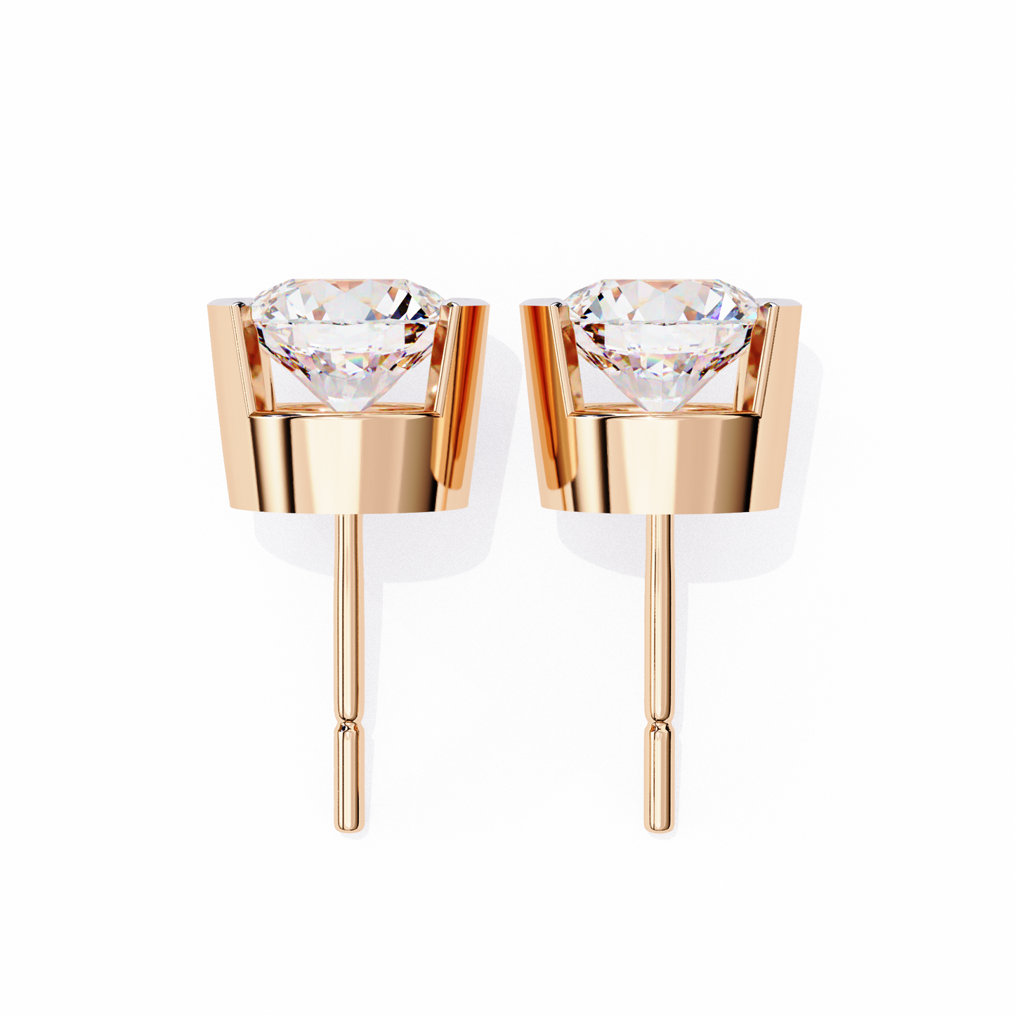 Lustre Bloom – Round Lab Diamond Layered Halo Studs