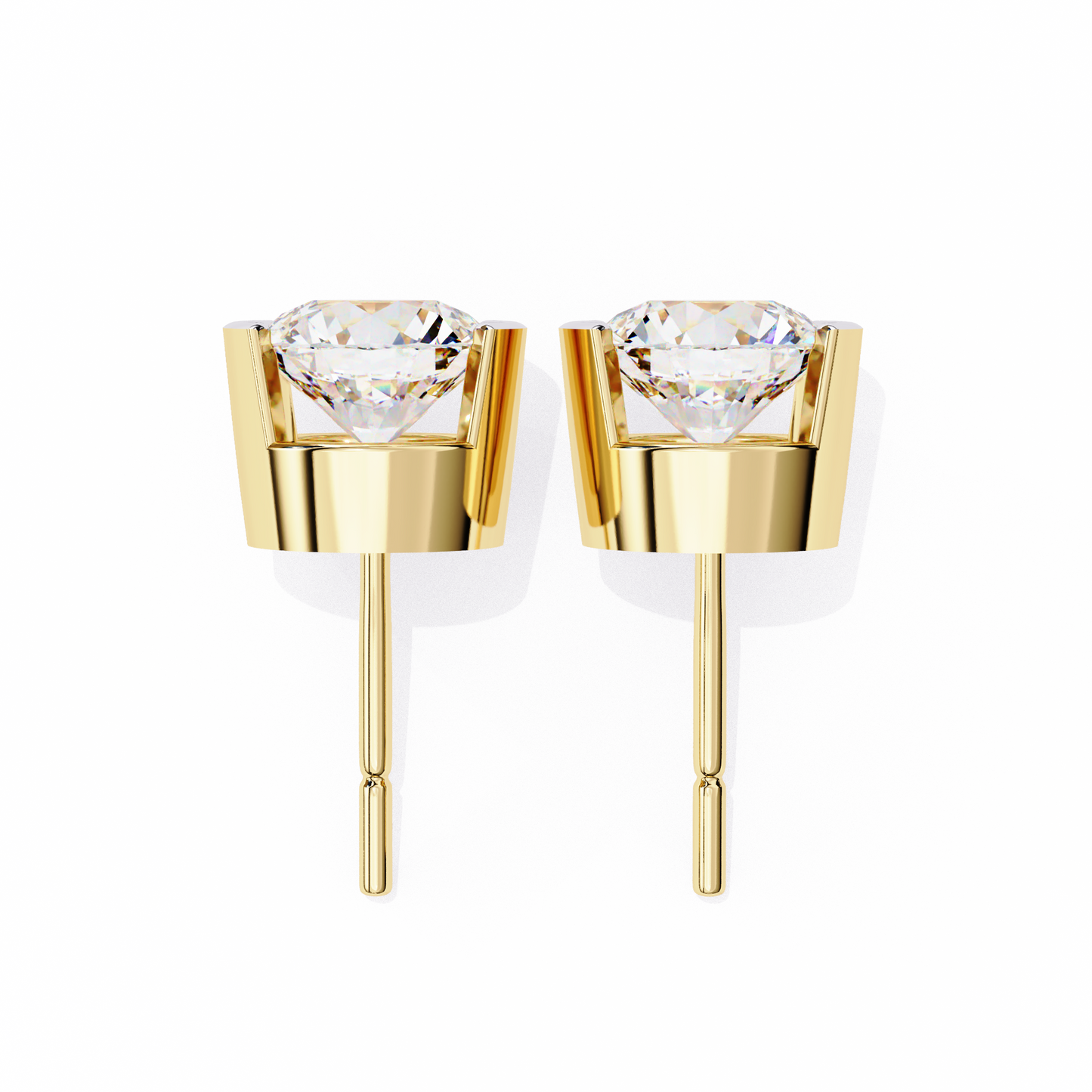 Lustre Bloom – Round Lab Diamond Layered Halo Studs