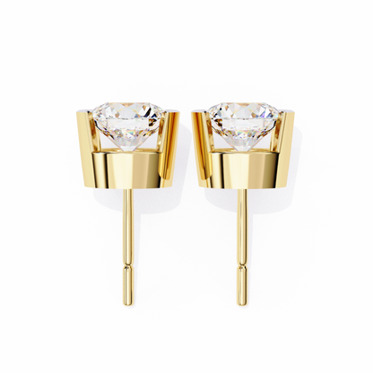 Lustre Bloom – Round Lab Diamond Layered Halo Studs
