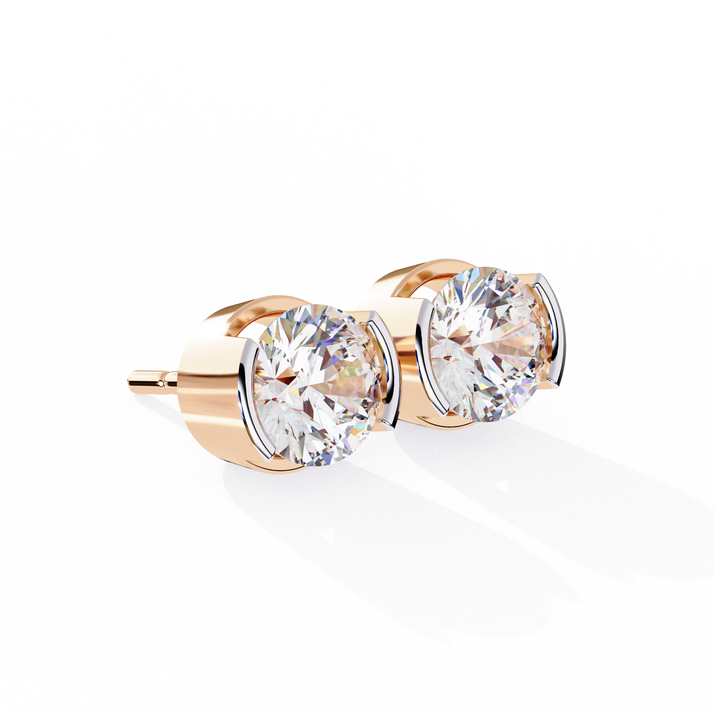 Lustre Bloom – Round Lab Diamond Layered Halo Studs