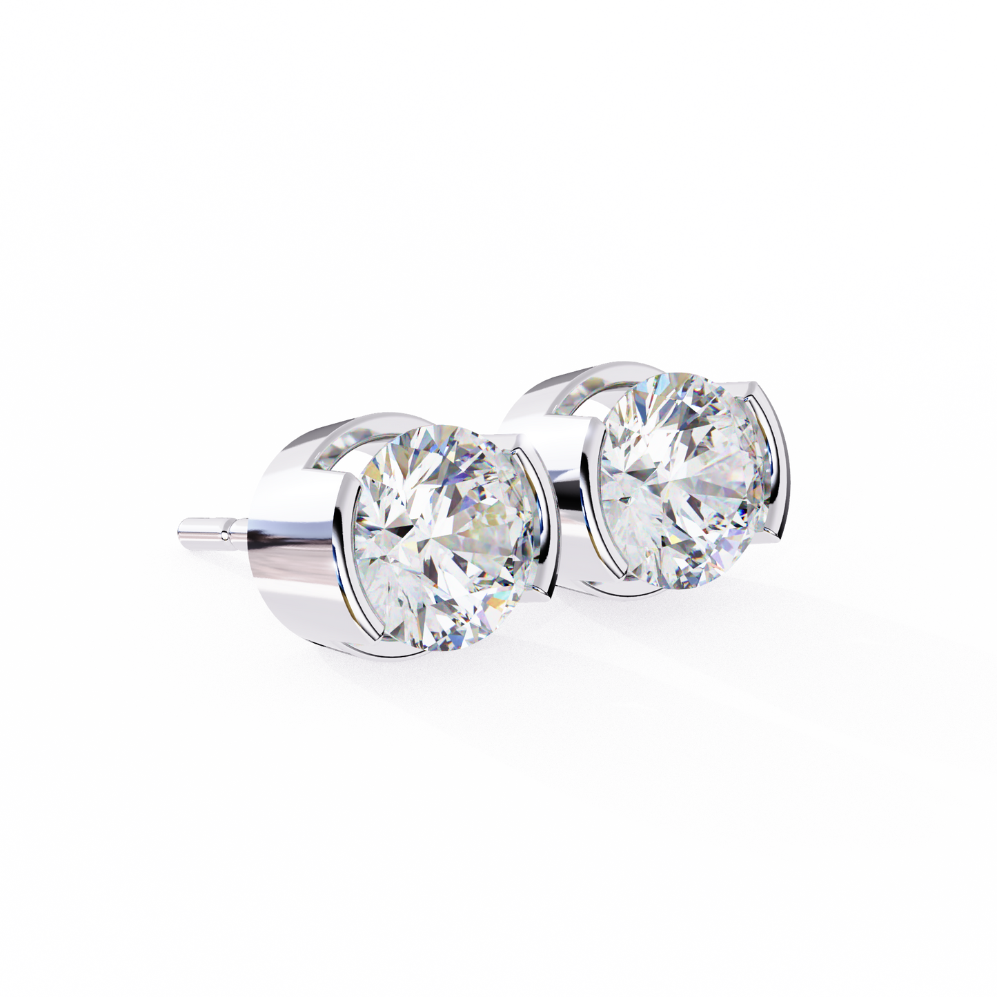 Lustre Bloom – Round Lab Diamond Layered Halo Studs