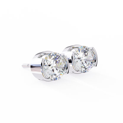 Lustre Bloom – Round Lab Diamond Layered Halo Studs