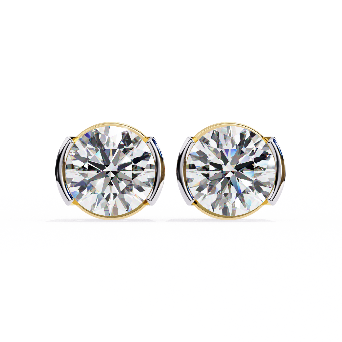 Lustre Bloom – Round Lab Diamond Layered Halo Studs