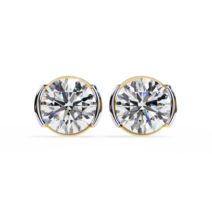 Lustre Bloom – Round Lab Diamond Layered Halo Studs
