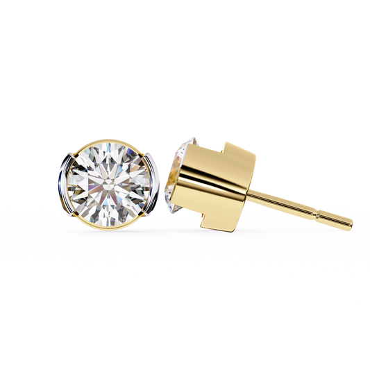 Lustre Bloom – Round Diamond Layered Halo Studs