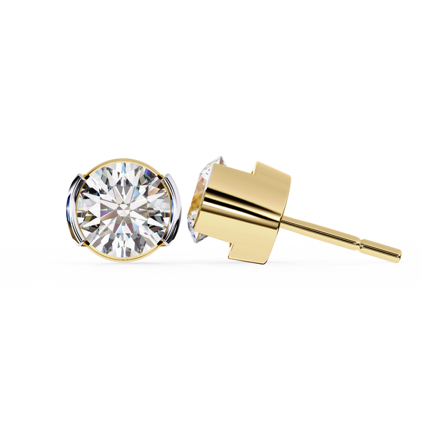 Lustre Bloom – Round Diamond Layered Halo Studs