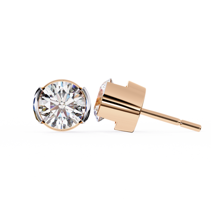 Lustre Bloom – Round Diamond Layered Halo Studs