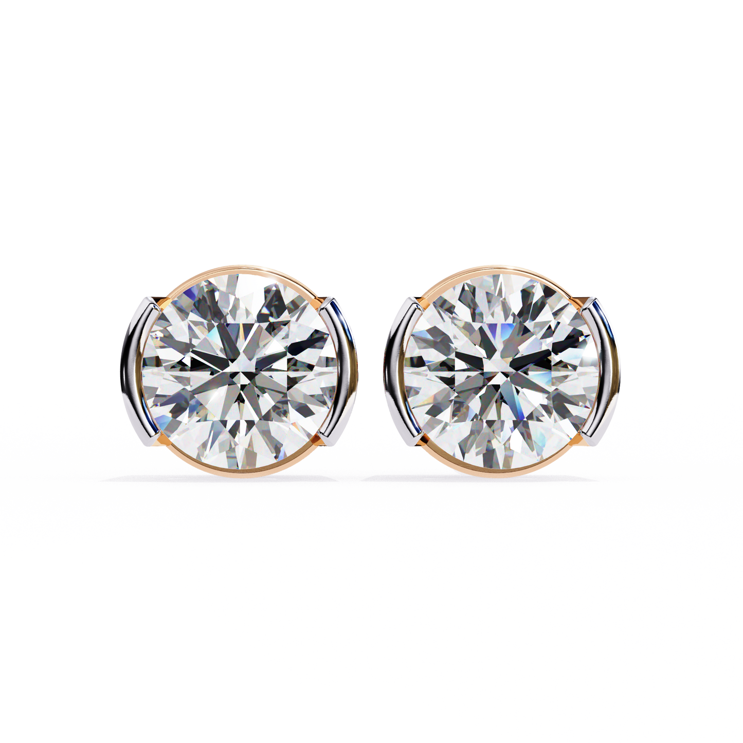 Lustre Bloom – Round Lab Diamond Layered Halo Studs