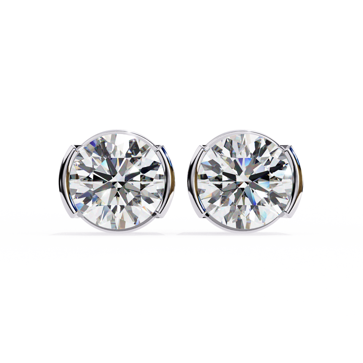 Lustre Bloom – Round Lab Diamond Layered Halo Studs