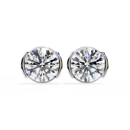 Lustre Bloom – Round Lab Diamond Layered Halo Studs