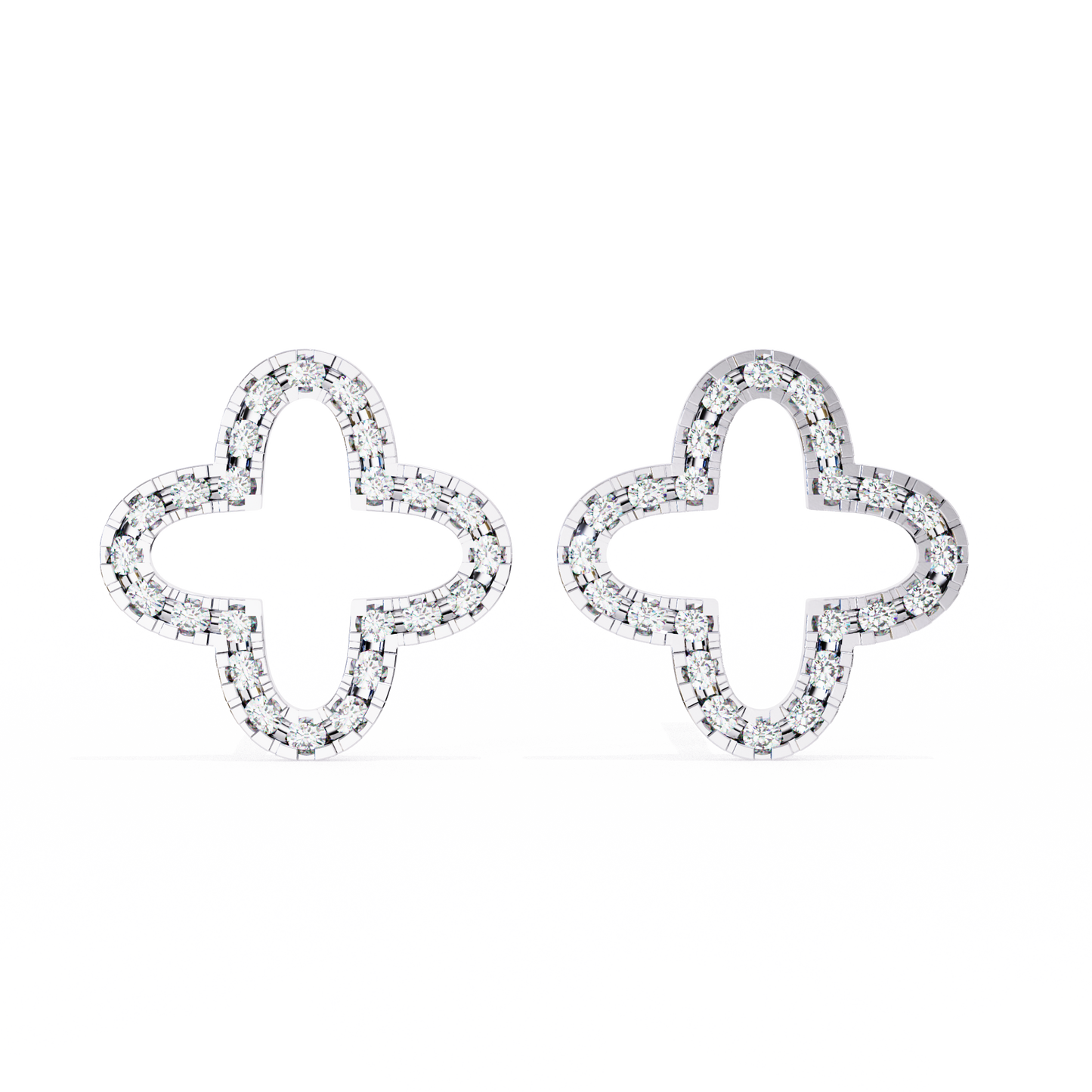 Stellar Arc – Round Diamond Petite Hoop Earrings