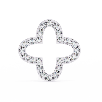 Stellar Arc – Round Diamond Petite Hoop Earrings