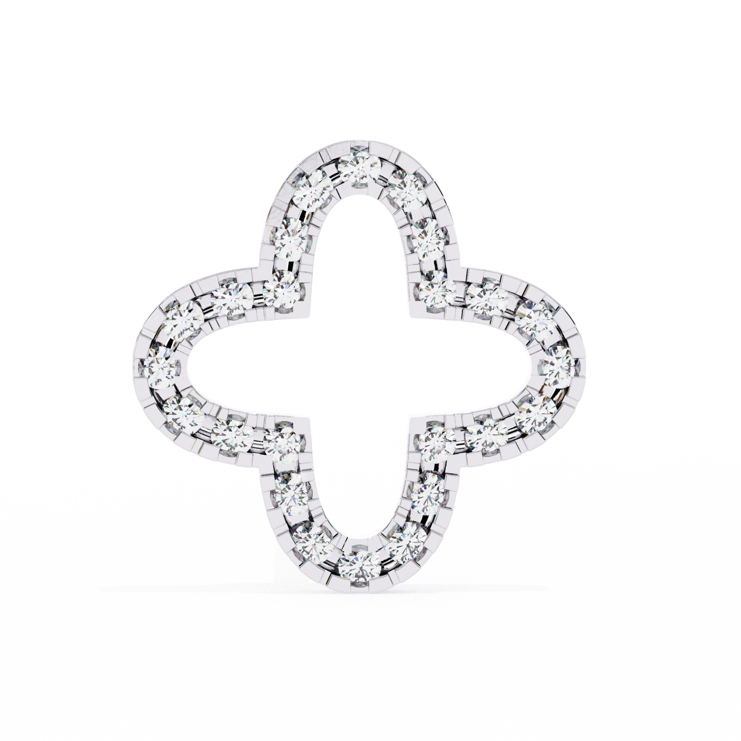 Stellar Arc – Round Diamond Petite Hoop Earrings