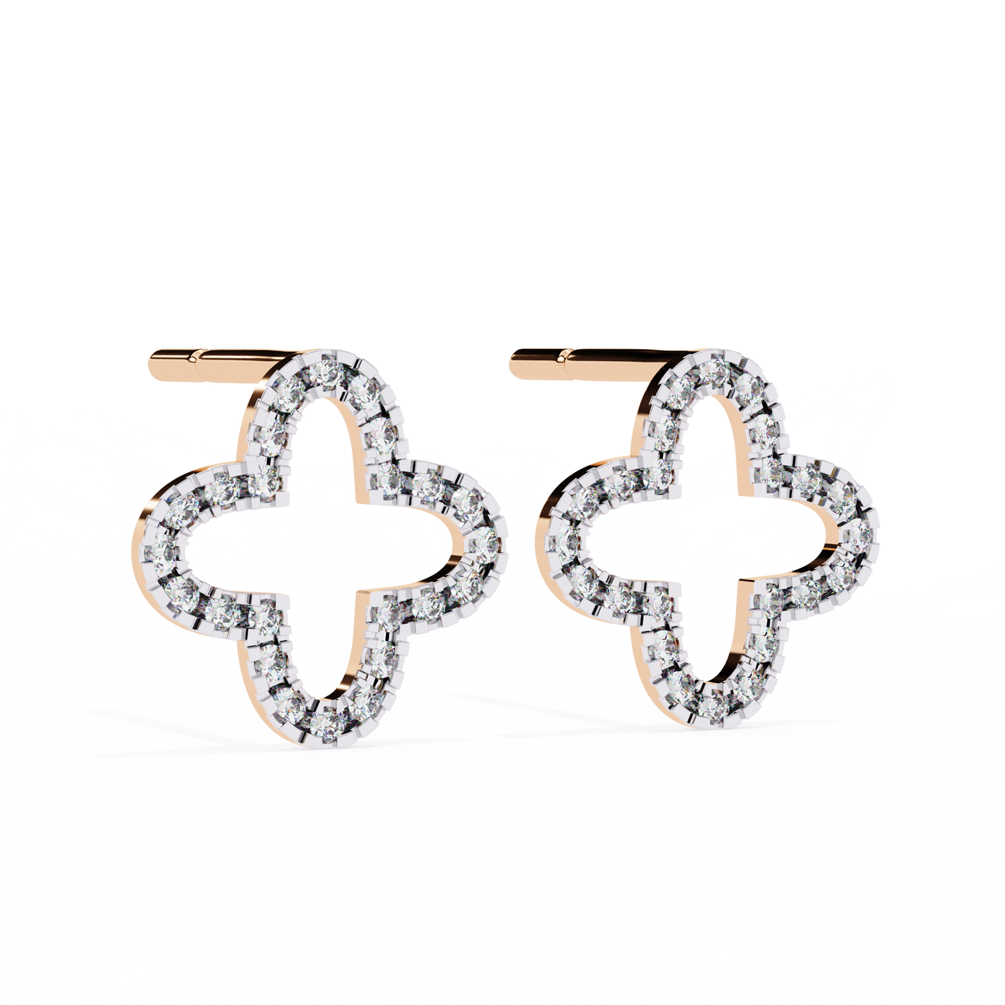 Stellar Arc – Round Diamond Petite Hoop Earrings