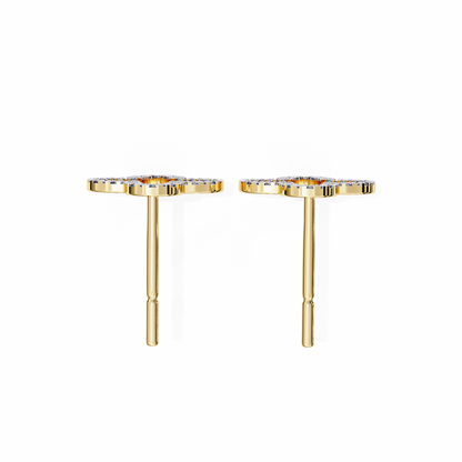 Stellar Arc – Round Diamond Petite Hoop Earrings