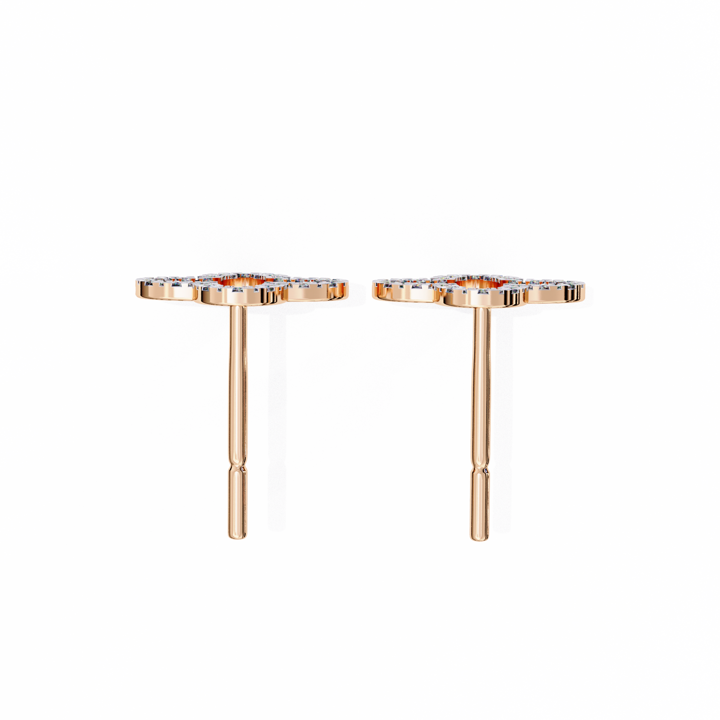Stellar Arc – Round Diamond Petite Hoop Earrings