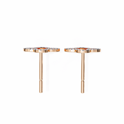 Stellar Arc – Round Diamond Petite Hoop Earrings