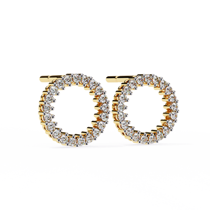 Glowline – Round Lab Diamond Mini Huggie Hoops