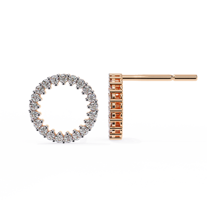 Glowline – Round Lab Diamond Mini Huggie Hoops