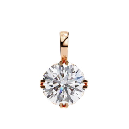 Halo Drop – Round Lab Diamond Framed Chain Pendant