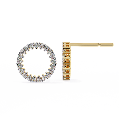Glowline – Round Lab Diamond Mini Huggie Hoops