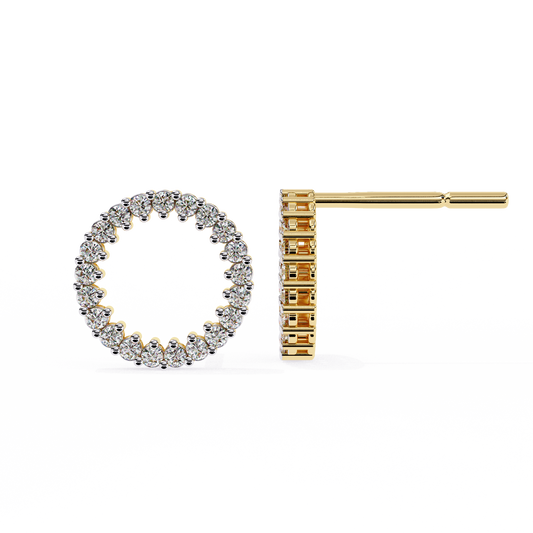 Glowline – Round Lab Diamond Mini Huggie Hoops