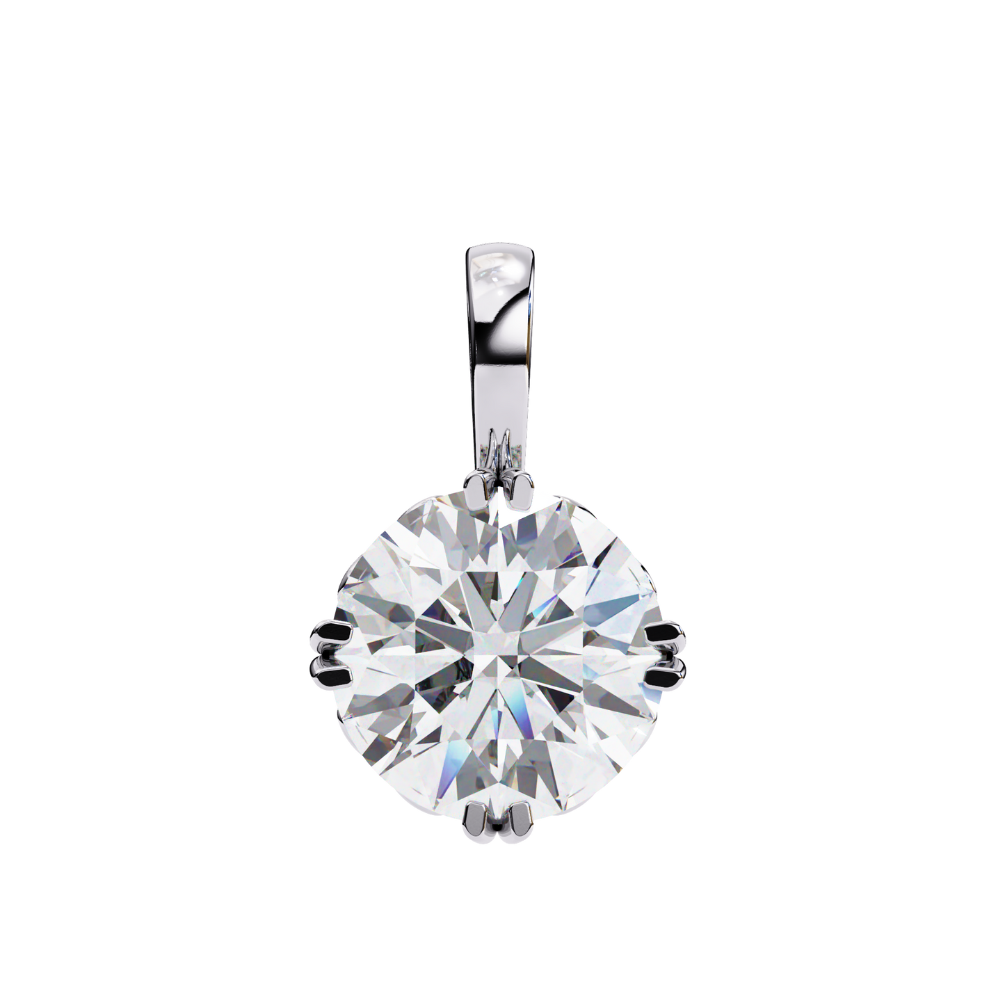 Halo Drop – Round Lab Diamond Framed Chain Pendant