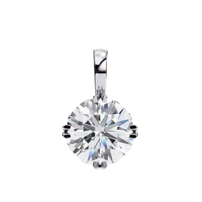 Halo Drop – Round Lab Diamond Framed Chain Pendant