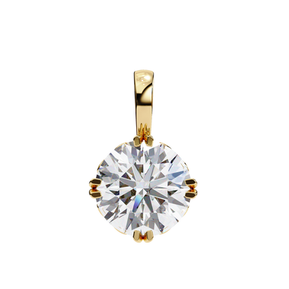 Halo Drop – Round Lab Diamond Framed Chain Pendant