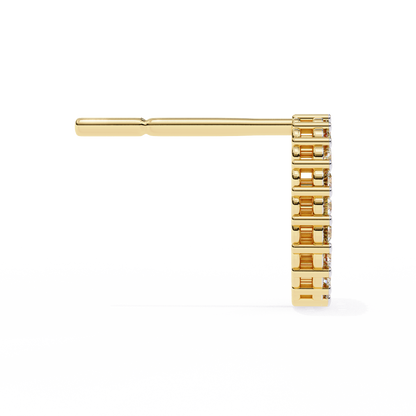 Glowline – Round Lab Diamond Mini Huggie Hoops