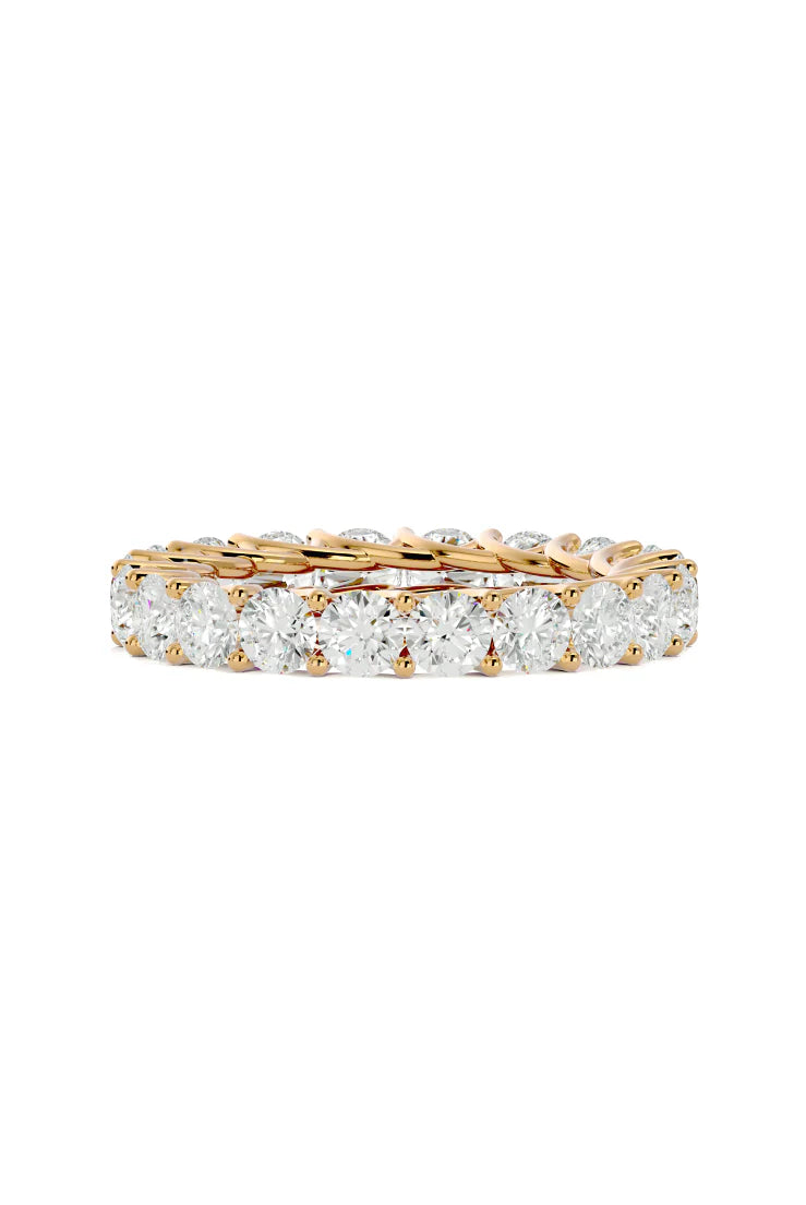 18K Gold Eternity Band with Round Brilliant Diamonds