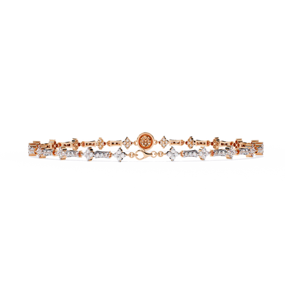 Imperial Fleur – Vintage Motif Diamond Bracelet in 14K Gold