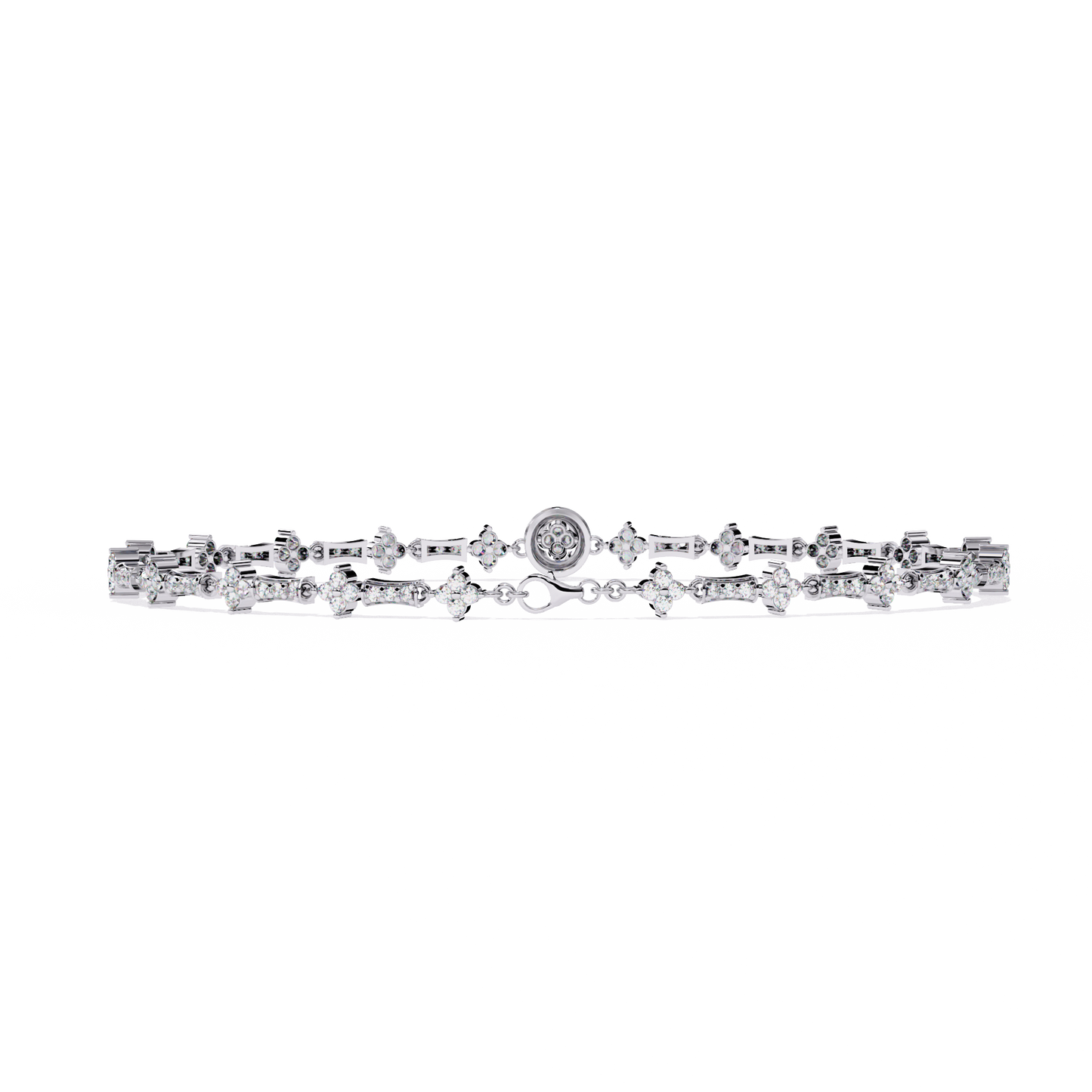Imperial Fleur – Vintage Motif Diamond Bracelet in 14K Gold