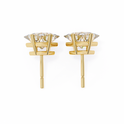 Regal Square – Princess Cut Lab Diamond Stud Earrings