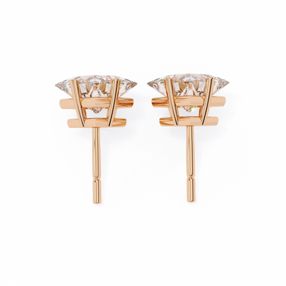 Regal Square – Princess Cut Lab Diamond Stud Earrings