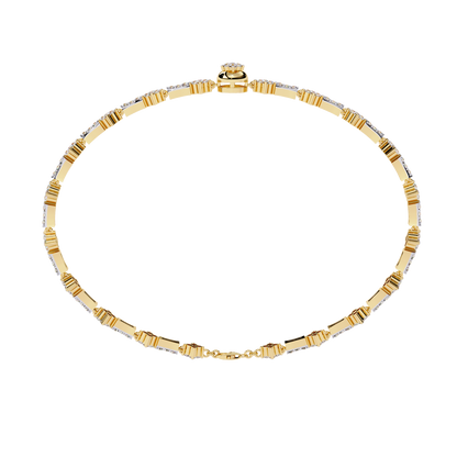 Imperial Fleur – Vintage Motif Diamond Bracelet in 14K Gold