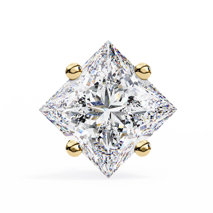 Regal Square – Princess Cut Lab Diamond Stud Earrings