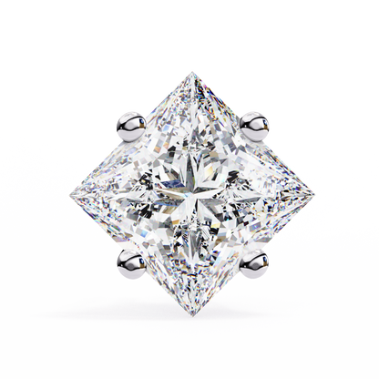 Regal Square – Princess Cut Lab Diamond Stud Earrings