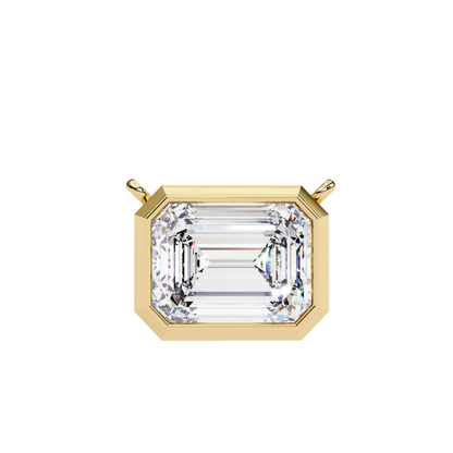 Emerald Whisper – Emerald Cut Lab Diamond Pendant Necklace