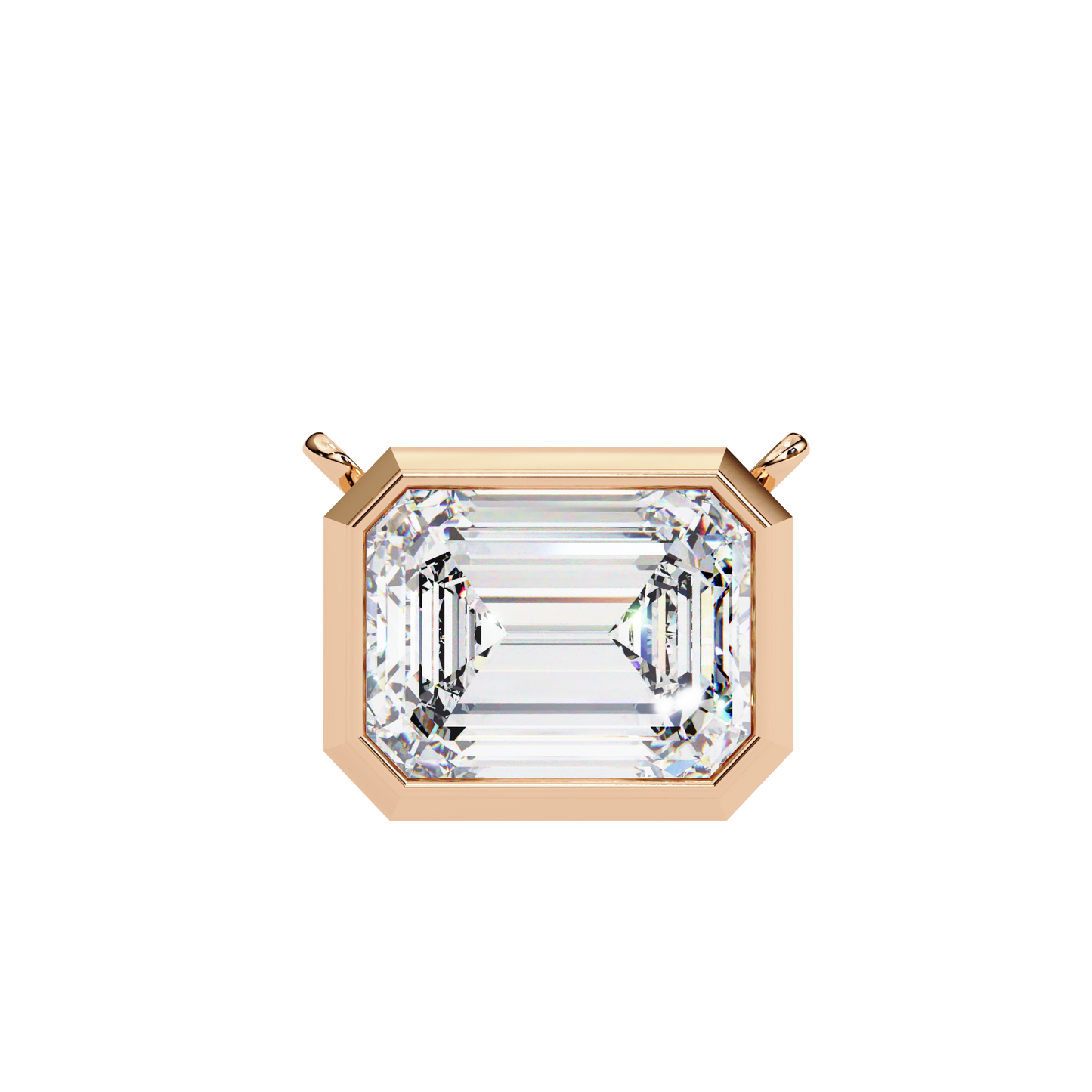 Emerald Whisper – Emerald Cut Lab Diamond Pendant Necklace