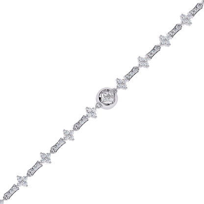 Imperial Fleur – Vintage Motif Diamond Bracelet in 14K Gold