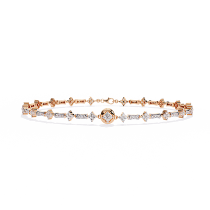 Imperial Fleur – Vintage Motif Diamond Bracelet in 14K Gold