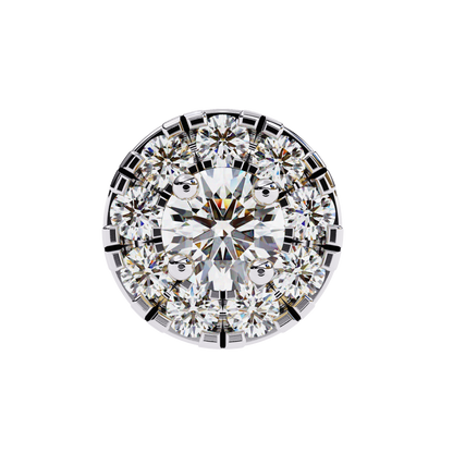 Halo Dash – Round Lab Diamond Bar Drop Earrings