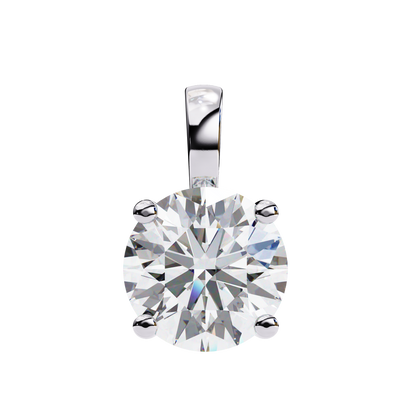 Brilliance Crest – Round Lab Diamond Elevated Chain Pendant