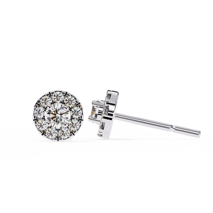 Halo Dash – Round Lab Diamond Bar Drop Earrings