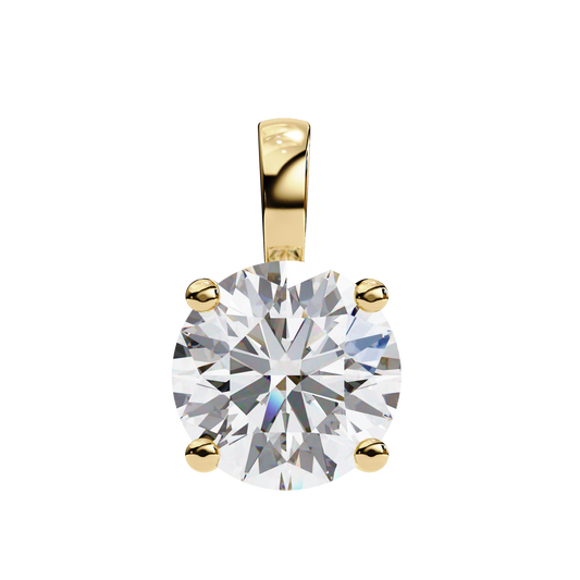 Brilliance Crest – Round Diamond Elevated Chain Pendant