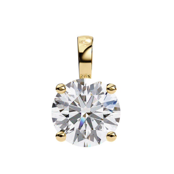 Brilliance Crest – Round Diamond Elevated Chain Pendant