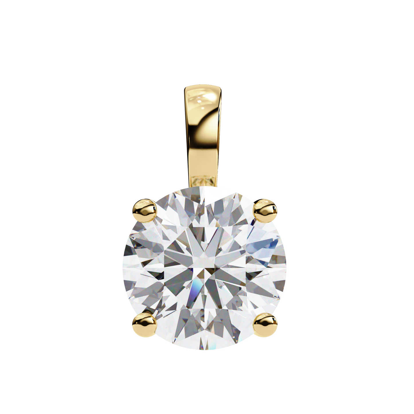 Brilliance Crest – Round Lab Diamond Elevated Chain Pendant