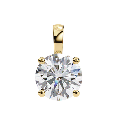 Brilliance Crest – Round Lab Diamond Elevated Chain Pendant
