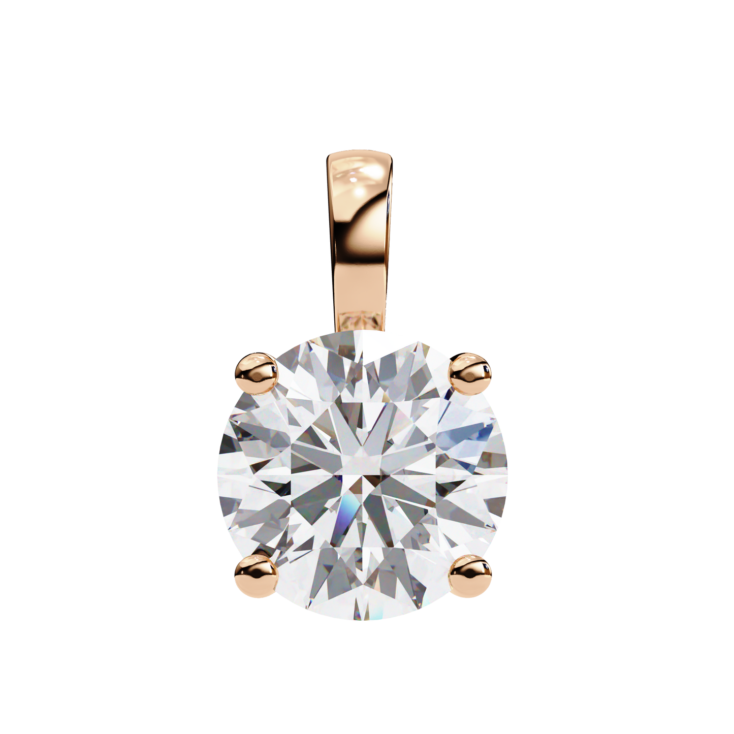 Brilliance Crest – Round Lab Diamond Elevated Chain Pendant